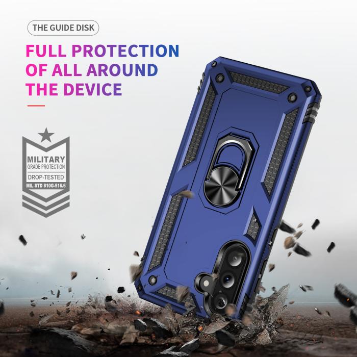 Bild 6,  Samsung Galaxy A37 5G Skal Shockproof Hybrid Ring Blå