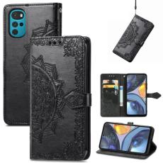  Motorola Moto G22 Fodral Mandala L&auml;der Svart