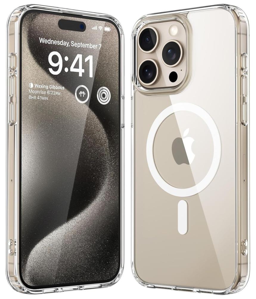  iPhone 15 Pro Max MagSafe Skal Transparent