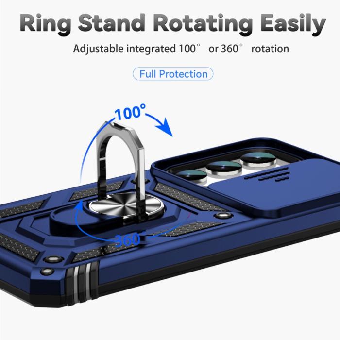 Bild 5,  Samsung Galaxy S23 Plus Skal CamShield Ring Blå