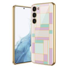 GKK GKK Galaxy S24 Skal H&auml;rdat Glas Electroplate Lila/Cyan