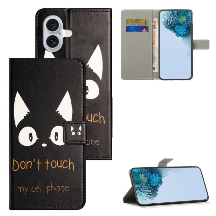 Bild 6,  iPhone 16 Plus Fodral Med Tryck Dont Touch Katt