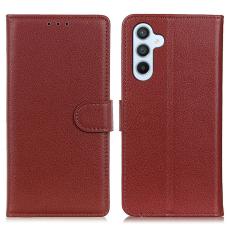  Samsung Galaxy A17 / A26 Fodral Litchi L&auml;der Brun