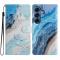  Samsung Galaxy S26 Fodral Med Tryck Blå Marmor