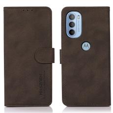 KHAZNEH KHAZNEH Motorola Moto G31 / G41 Fodral Retro L&auml;der Brun