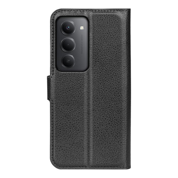Bild 3,  Xiaomi Redmi 15 Fodral Litchi Läder Svart