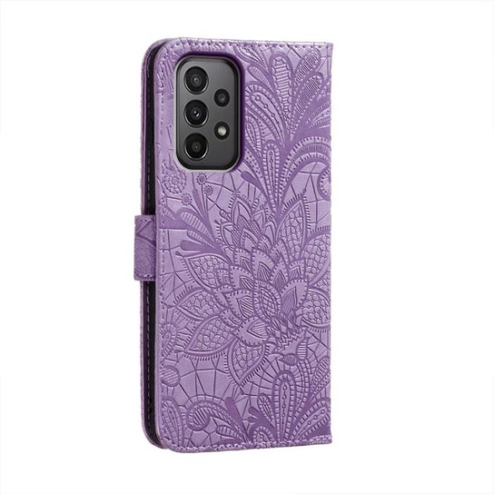 Bild 3,  Samsung Galaxy A24 5G Fodral Med Blommigt Tryck Lila