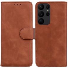  Samsung Galaxy S23 Ultra Fodral L&auml;der Brun