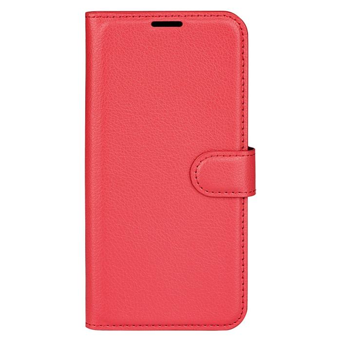 Bild 5,  Xiaomi Redmi Note 14 5G Fodral Litchi Läder Röd
