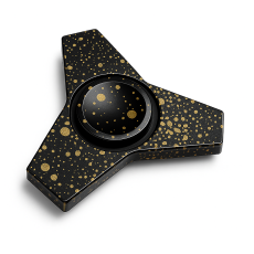  Fidget Spinner Trio Metal - Svart/Guld