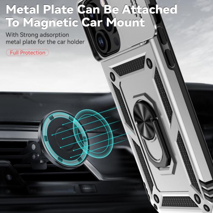 Bild 6,  iPhone 15 Pro Skal CamShield Armor Ring Silver