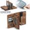 CASEME Samsung Galaxy S21 - CASEME 2-i-1 Multifunktionellt Plånboksfodral - Brun