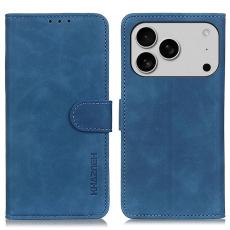 KHAZNEH KHAZNEH iPhone 17 Pro Fodral Retro L&auml;der Bl&aring;