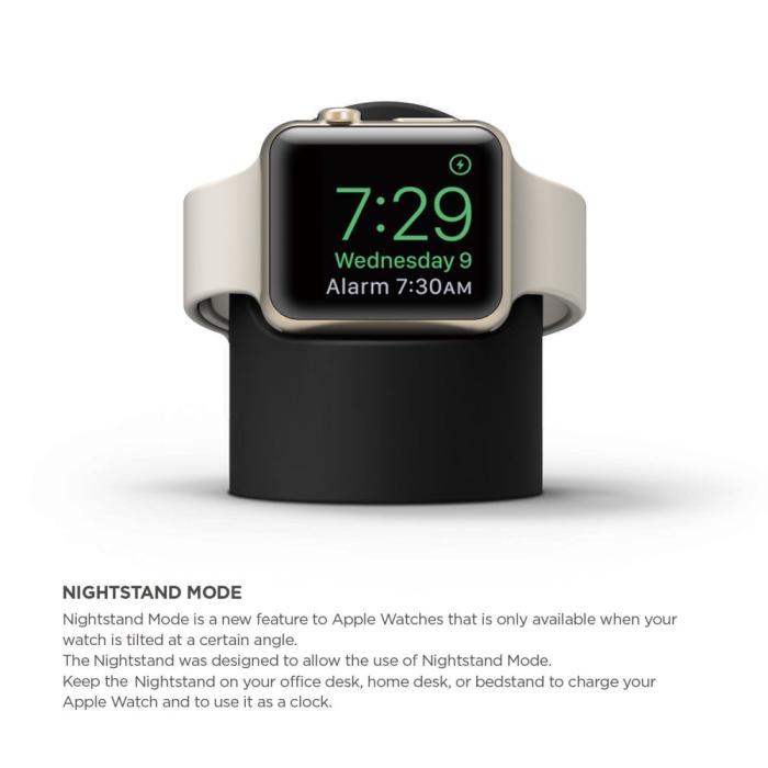 Bild 2,  Apple Watch Silikon Stativ Svart