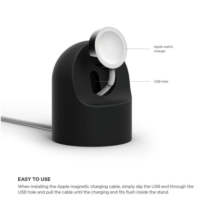 Bild 4,  Apple Watch Silikon Stativ Svart