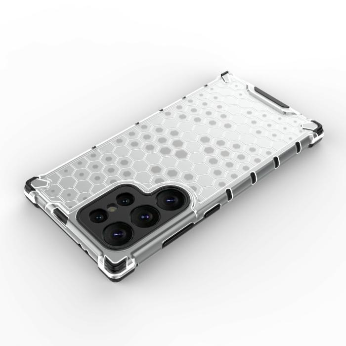 Bild 3,  Galaxy S24 Ultra Skal Honeycomb Shockproof Hybrid Grå