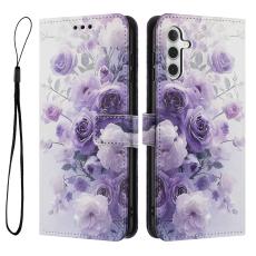  Samsung Galaxy A27 5G Fodral L&auml;der Rosor Lila