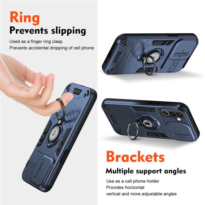 Bild 2,  Samsung Galaxy A27 5G Skal Camshield Kickstand Blå