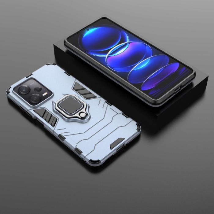 Bild 5,  Xiaomi Redmi Note 12 Pro 5G Skal Ring Hybrid Armor Blå