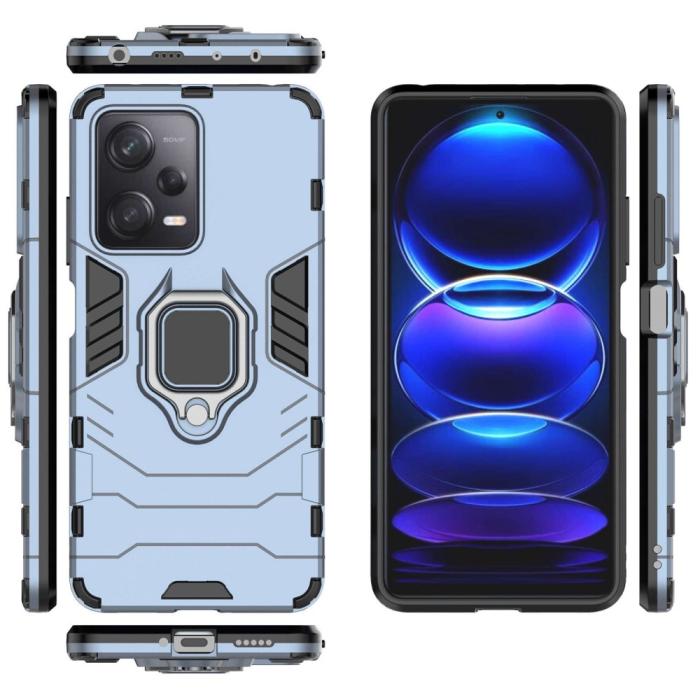 Bild 6,  Xiaomi Redmi Note 12 Pro 5G Skal Ring Hybrid Armor Blå