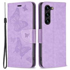  Samsung Galaxy S23 Plus Fodral Fj&auml;rilar Lila