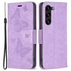  Samsung Galaxy S23 Plus Fodral Fj&auml;rilar Lila