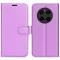  Honor Magic7 Pro Fodral Litchi Läder Lila