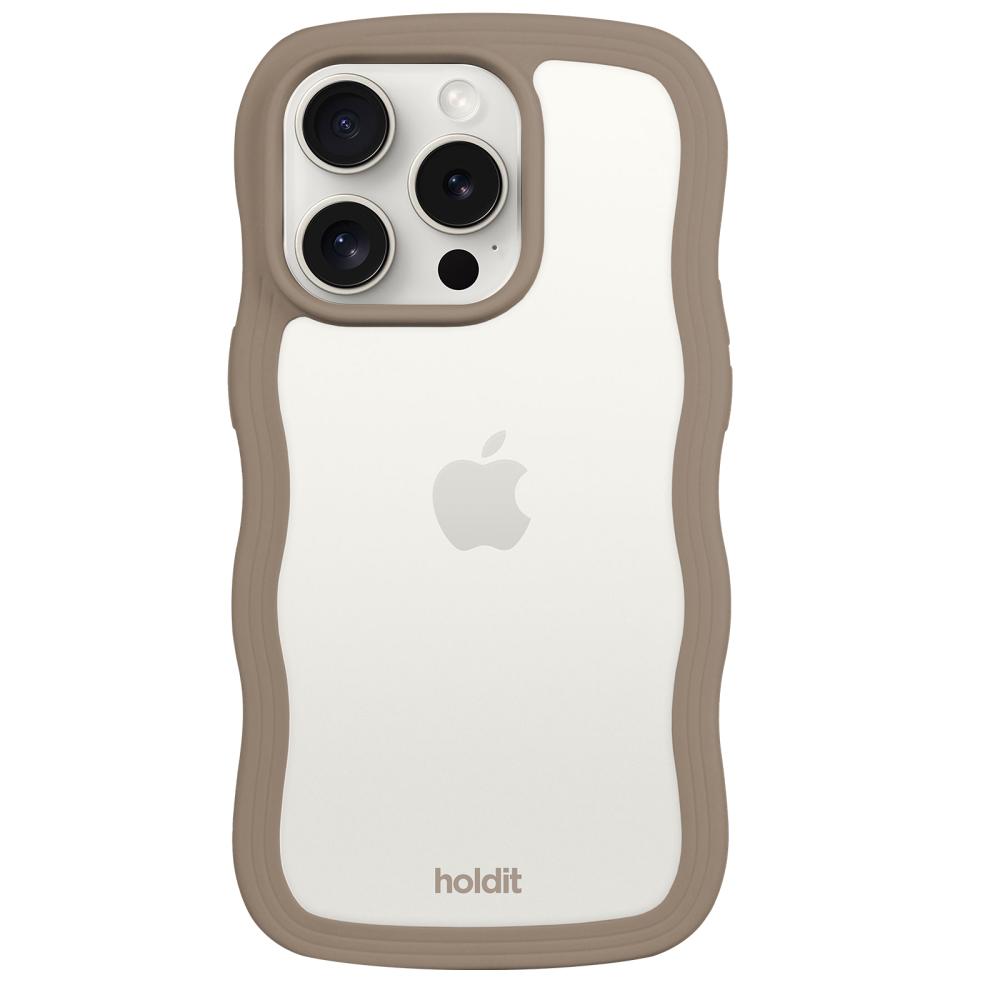 holdit holdit iPhone 14 Pro Max Skal Wavy Mocha Brown Transparent