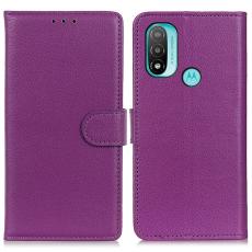  Motorola Moto E20 / E40 Fodral Litchi Textur Lila