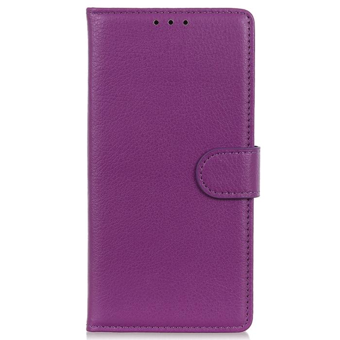 Bild 2,  Motorola Moto E20 / E40 Fodral Litchi Textur Lila