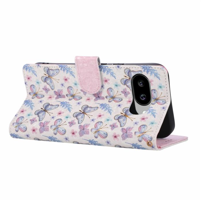 Bild 4,  Google Pixel 10a Fodral RFID Läder Fjärilar / Blommor