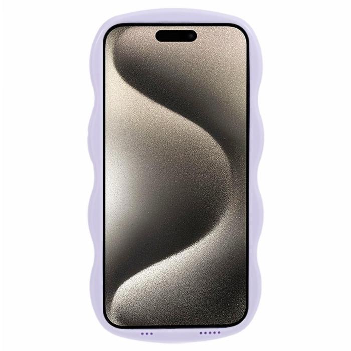 Bild 2,  iPhone 15 Mobilskal Wavy Textur Lila
