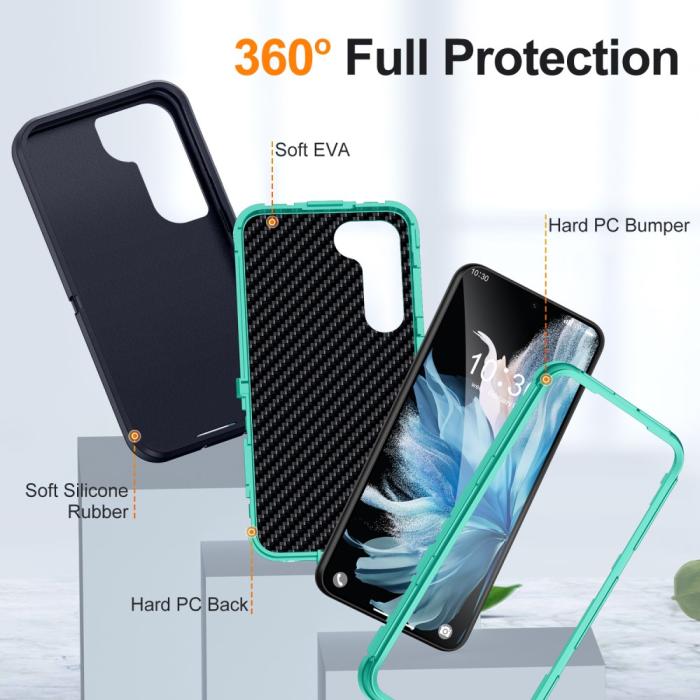 Bild 3,  Galaxy S25 Plus / S24 Plus Skal Xtreme Shockproof Svart/Cyan