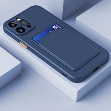  iPhone 14 Pro Skal TPU Med Kortfack M&ouml;rk Bl&aring;
