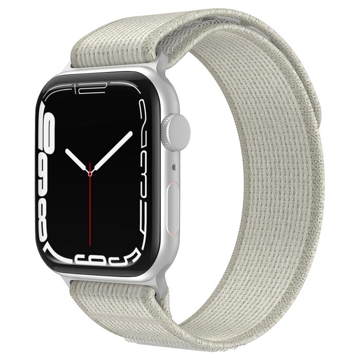 Bild 2, ColorPop Apple Watch 38/40/41/42 mm Armband Nylon Trail Loop Ljus Grå