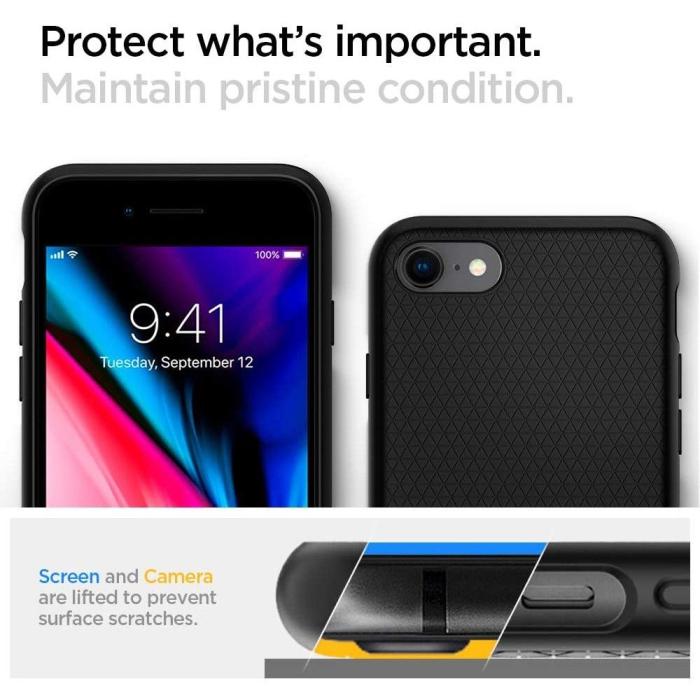 Bild 6, Spigen Spigen iPhone 7/8/SE Skal Liquid Air Svart