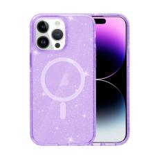  iPhone 15 Pro Max Skal MagSafe Glitter Lila