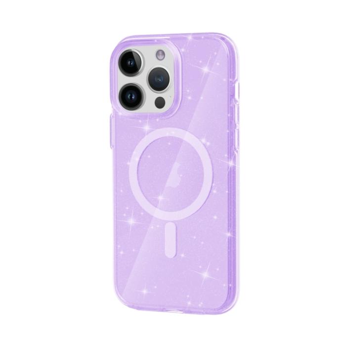 Bild 4,  iPhone 15 Pro Max Skal MagSafe Glitter Lila