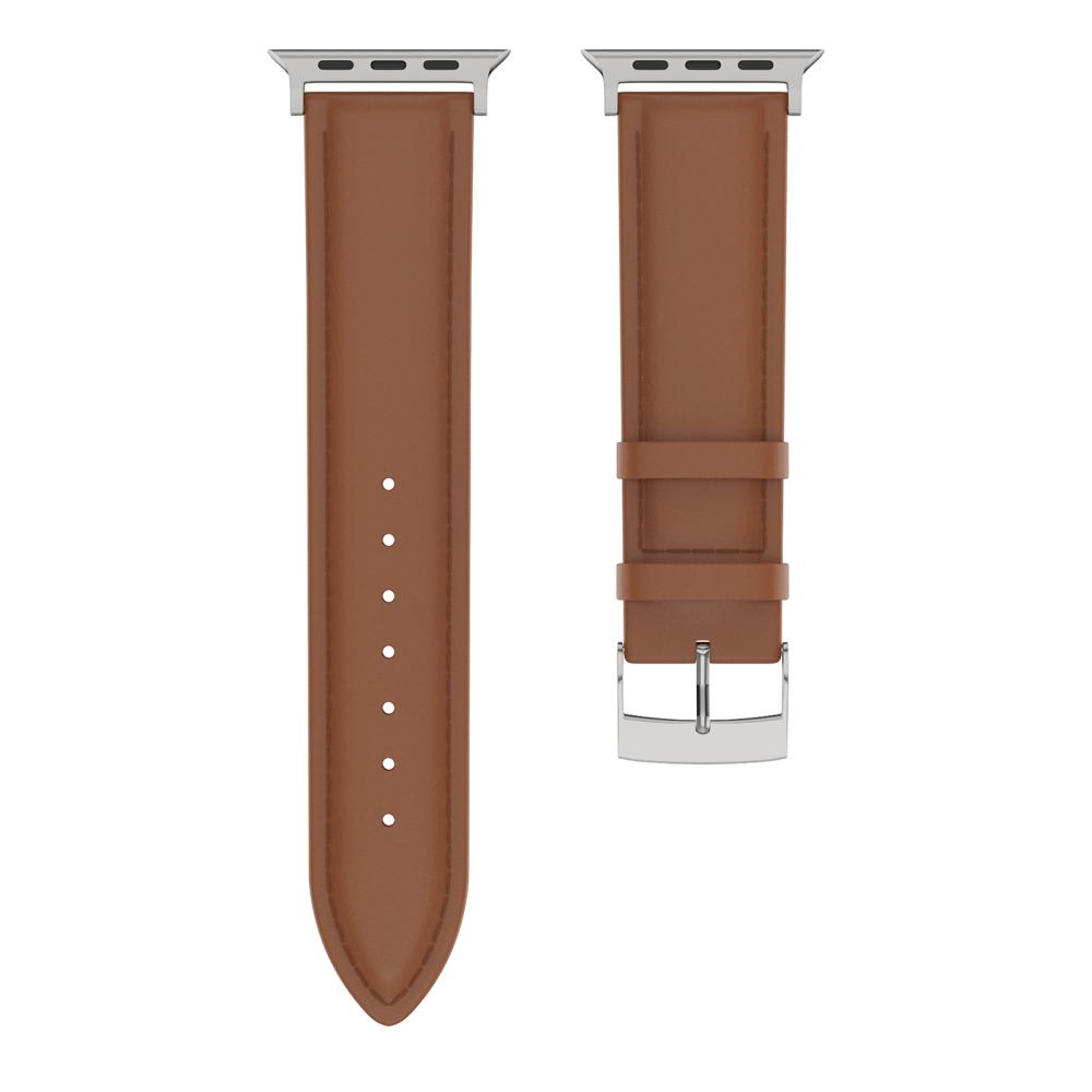 ColorPop Äkta Läder Armband Apple Watch 42/41/40/38 mm Brun