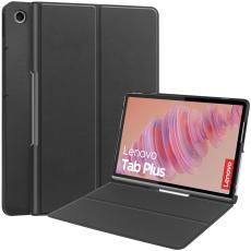  Lenovo Tab Plus Fodral L&auml;der Svart