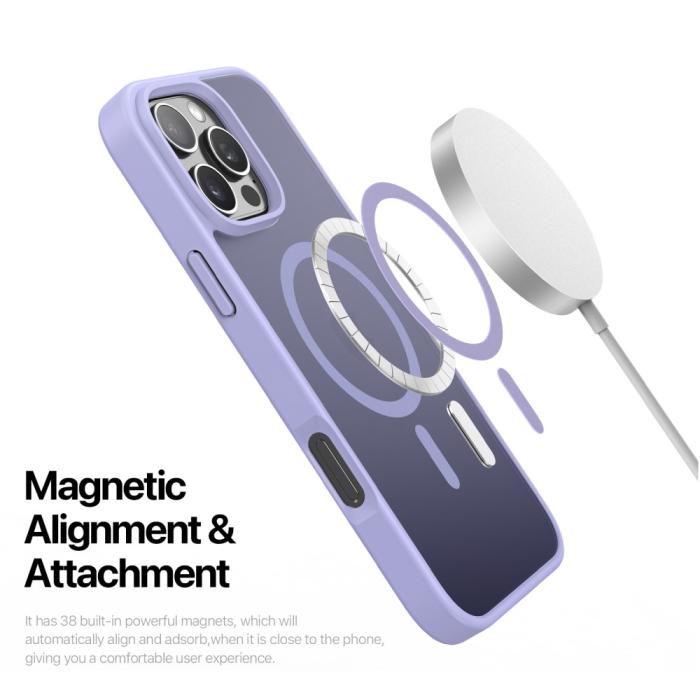 Bild 5, DUX DUCIS DUX DUCIS iPhone 16 Pro Max Skal MagSafe Yind Series Matt Lila