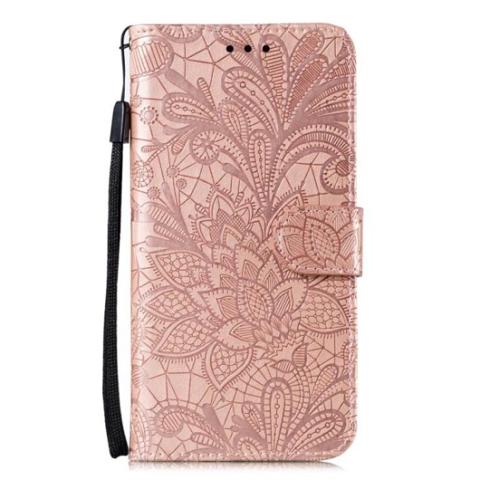 Bild 2,  Samsung Galaxy A24 5G Fodral Med Blommigt Tryck Roséguld