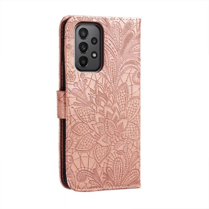 Bild 3,  Samsung Galaxy A24 5G Fodral Med Blommigt Tryck Roséguld