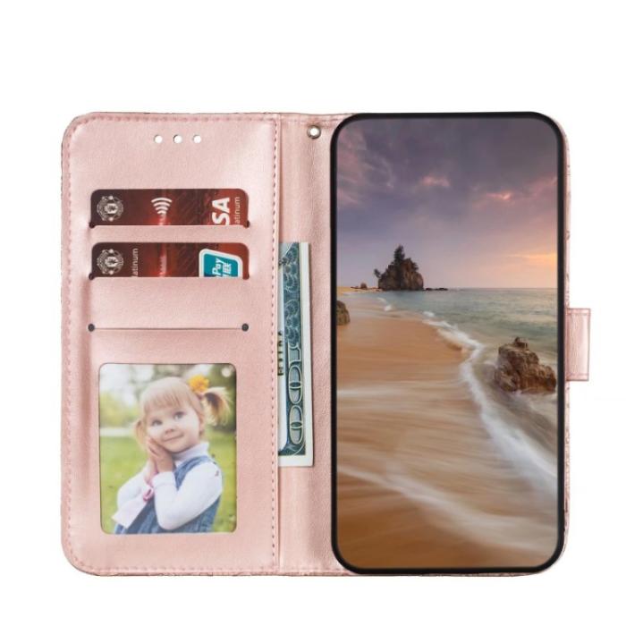 Bild 4,  Samsung Galaxy A24 5G Fodral Med Blommigt Tryck Roséguld