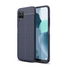  Huawei P40 Lite - Litchi L&auml;derskal - M&ouml;rk Bl&aring;