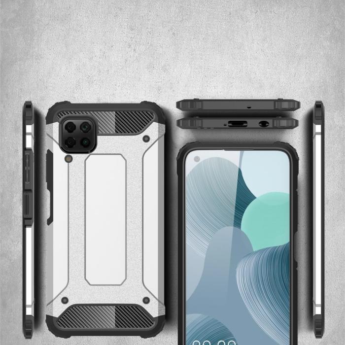 Bild 2,  Huawei P40 Lite - Hybrid Armor Skal - Silver