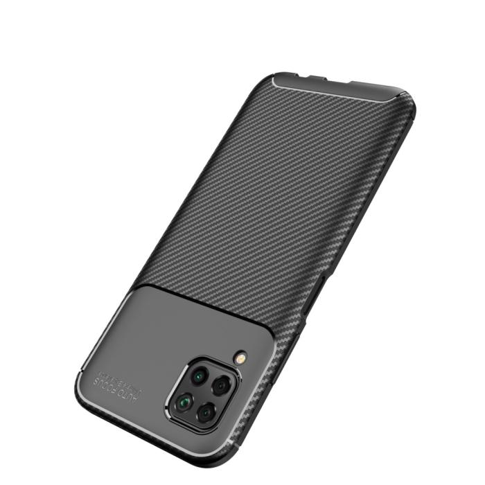 Bild 4,  Huawei P40 Lite - Kolfiber Textur Skal - Svart