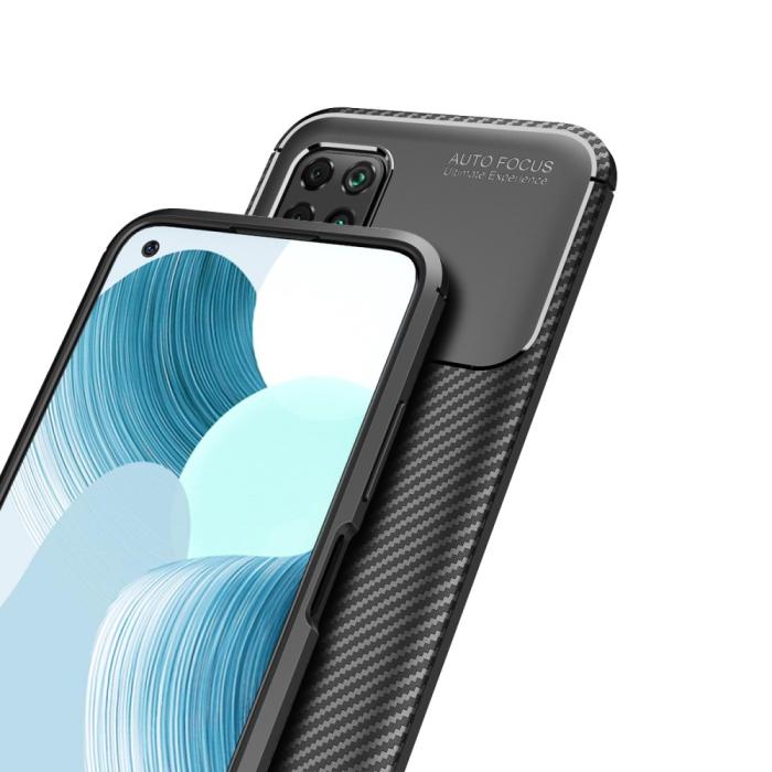 Bild 5,  Huawei P40 Lite - Kolfiber Textur Skal - Svart