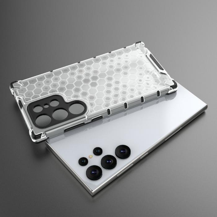 Bild 6,  Galaxy S24 Ultra Skal Honeycomb Shockproof Hybrid Grå