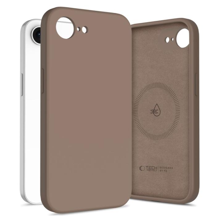 Bild 3, Tech-Protect Tech-Protect iPhone 17e/16e Skal MagSafe Silicone Chocolate Brown